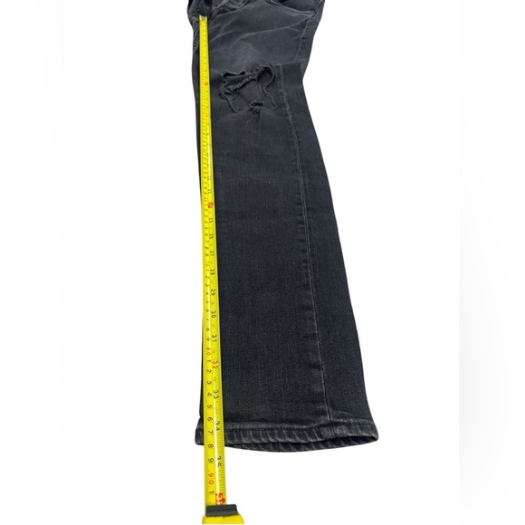 Rag & Bone Men's Size 32 Black Distressed Standard Issue Fit 1 Extra Slim Jeans - Picture 7 of 10